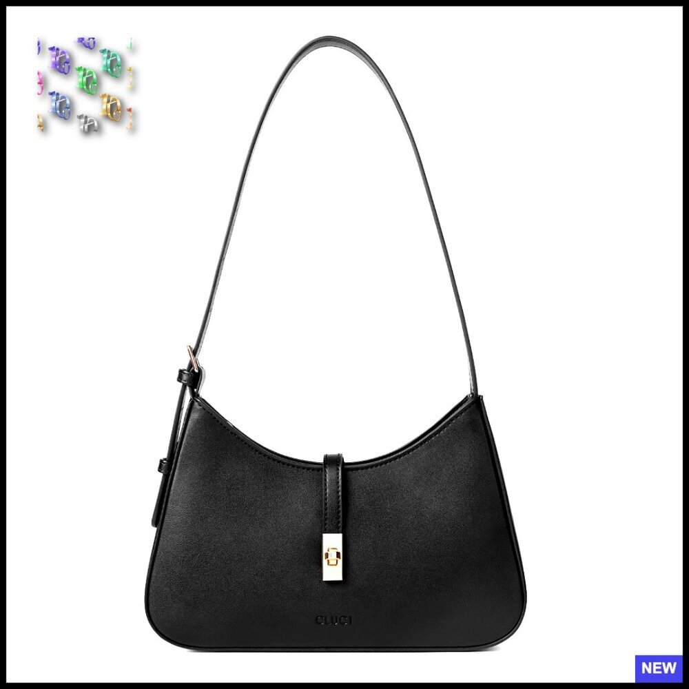 Vegan Leather Hobo Shoulder Bag Crossbody Purse Adjustable Strap Chic Minimal - Picture 1 of 7
